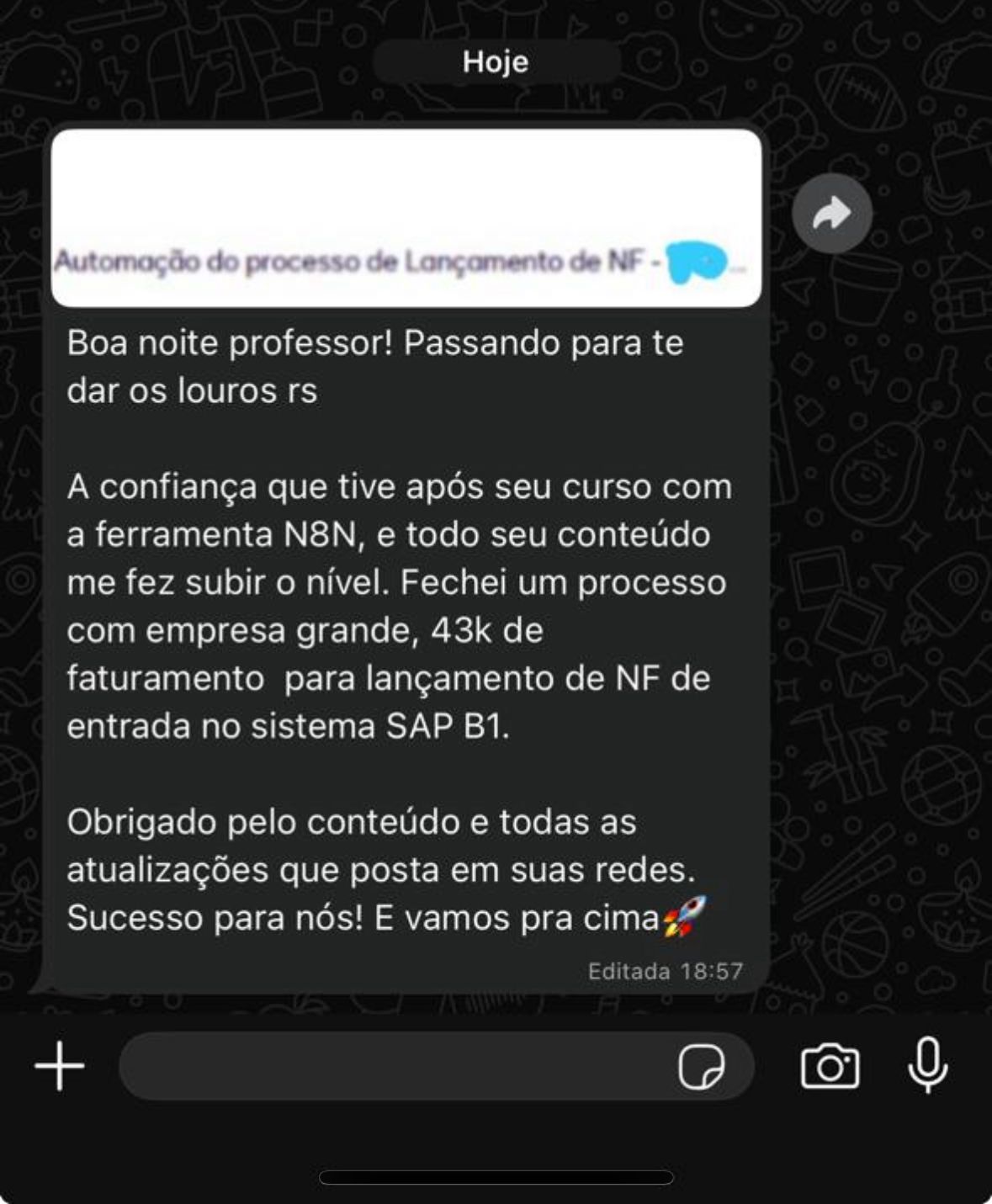 Depoimento — Fechei processo de R$ 43k