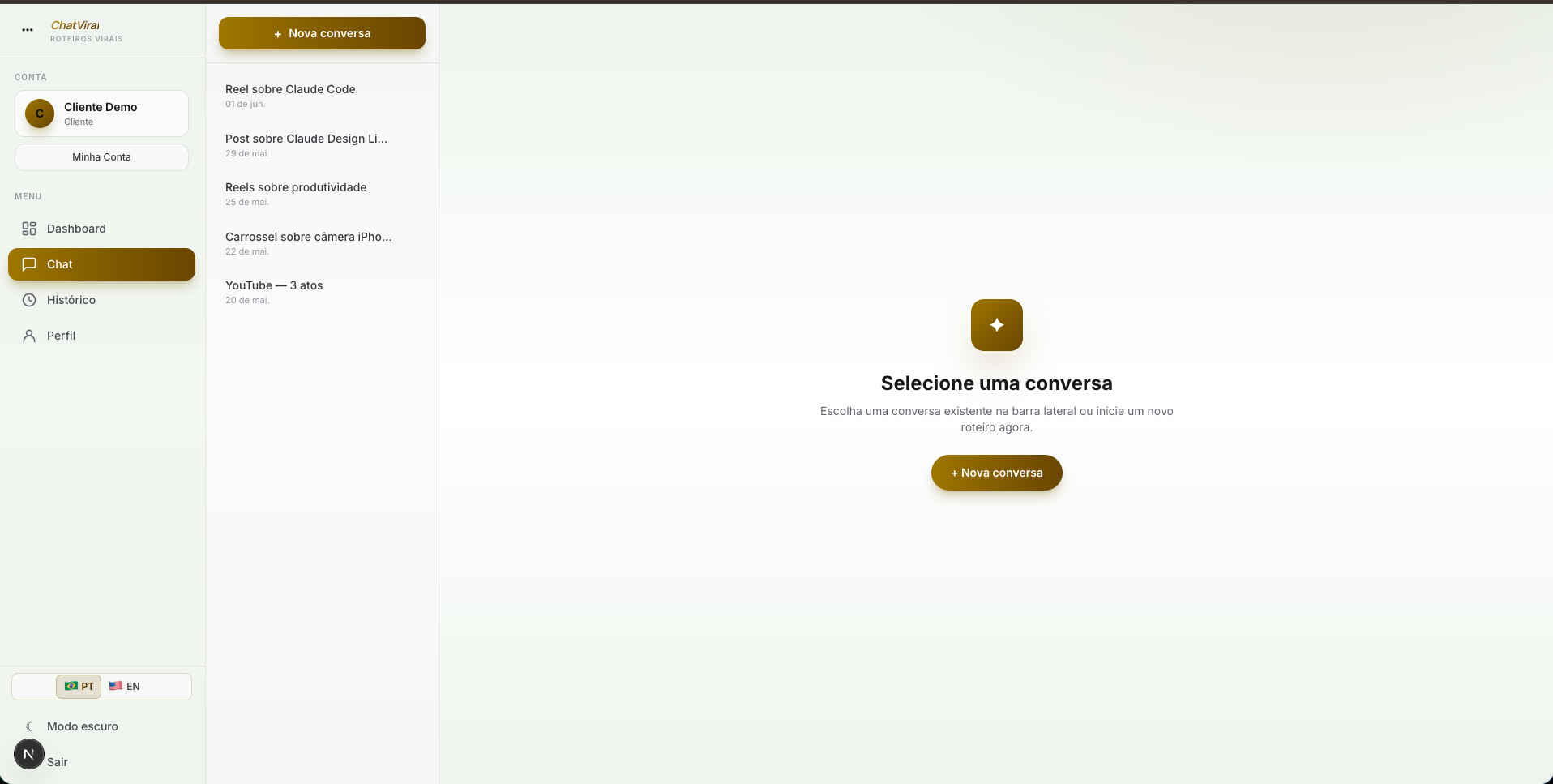 Chat Viral — Chat